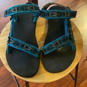 Blue Teva Sandals